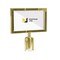 Montour Line Stanchion Post Top Sign Frame 7 x 11 in. H Polished Brass HDSF-711-H-PB - alternate 1